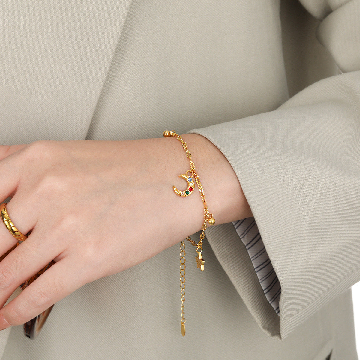pulseira banhada a ouro #21