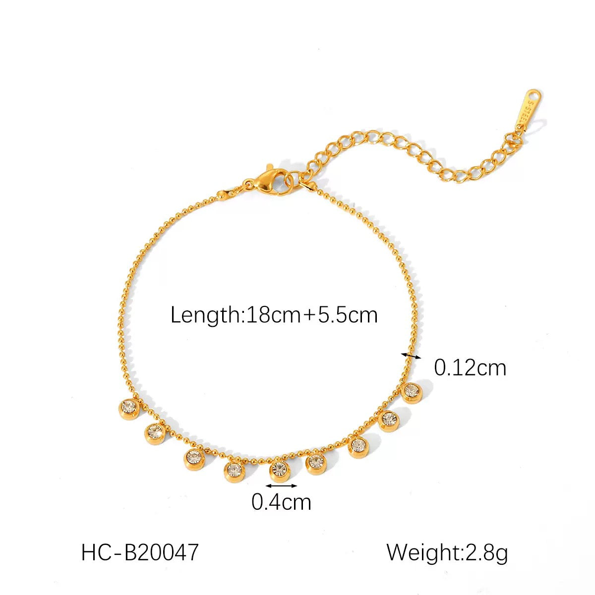 pulseira banhada a ouro #49