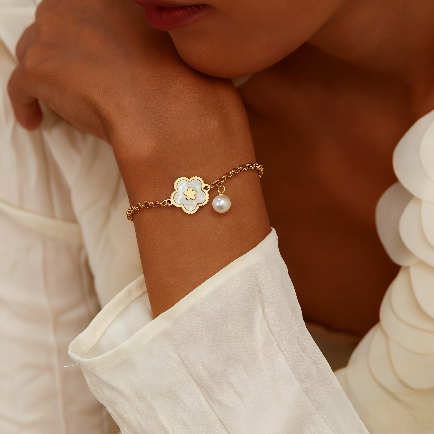 pulseira banhada a ouro #42