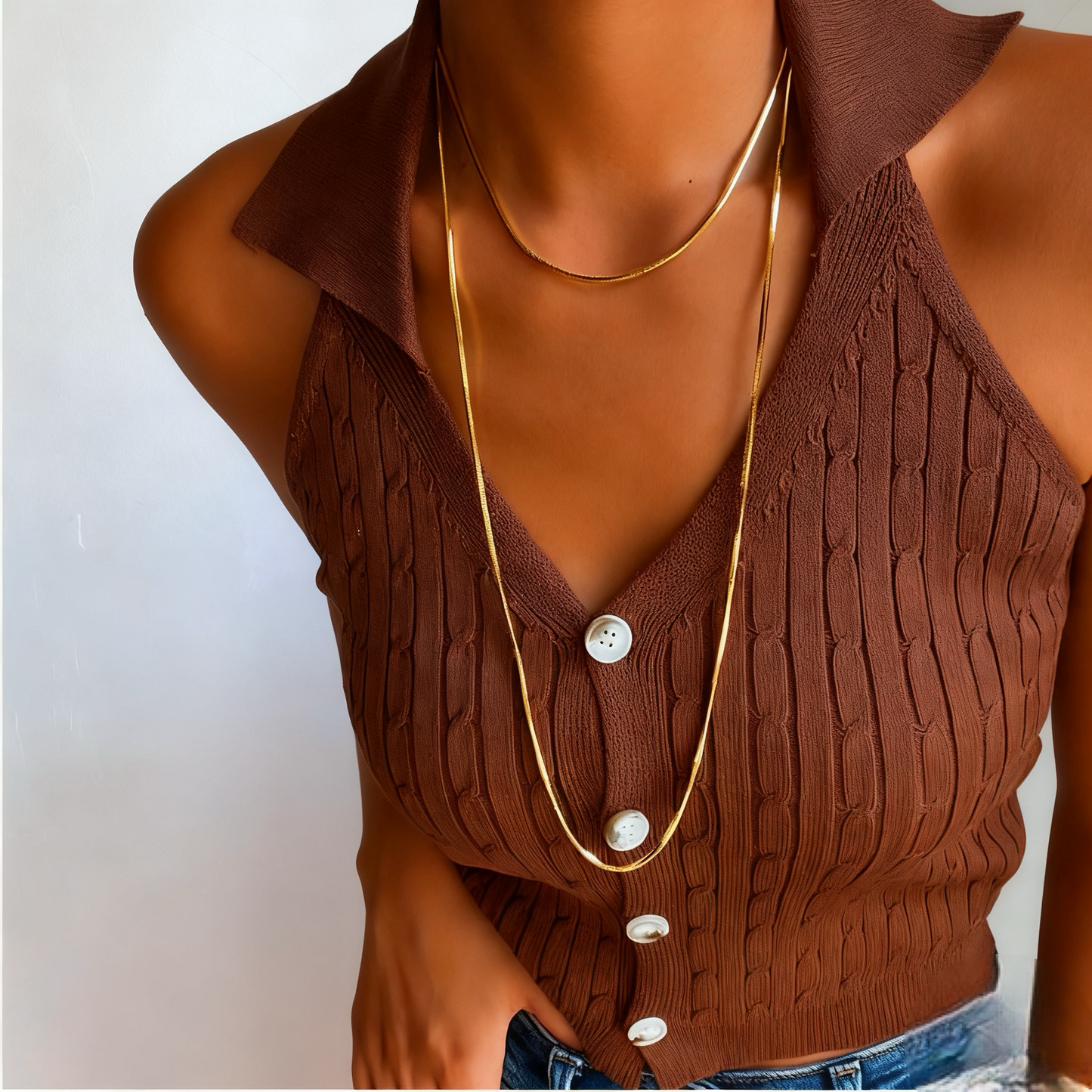 18k#40 plated necklace