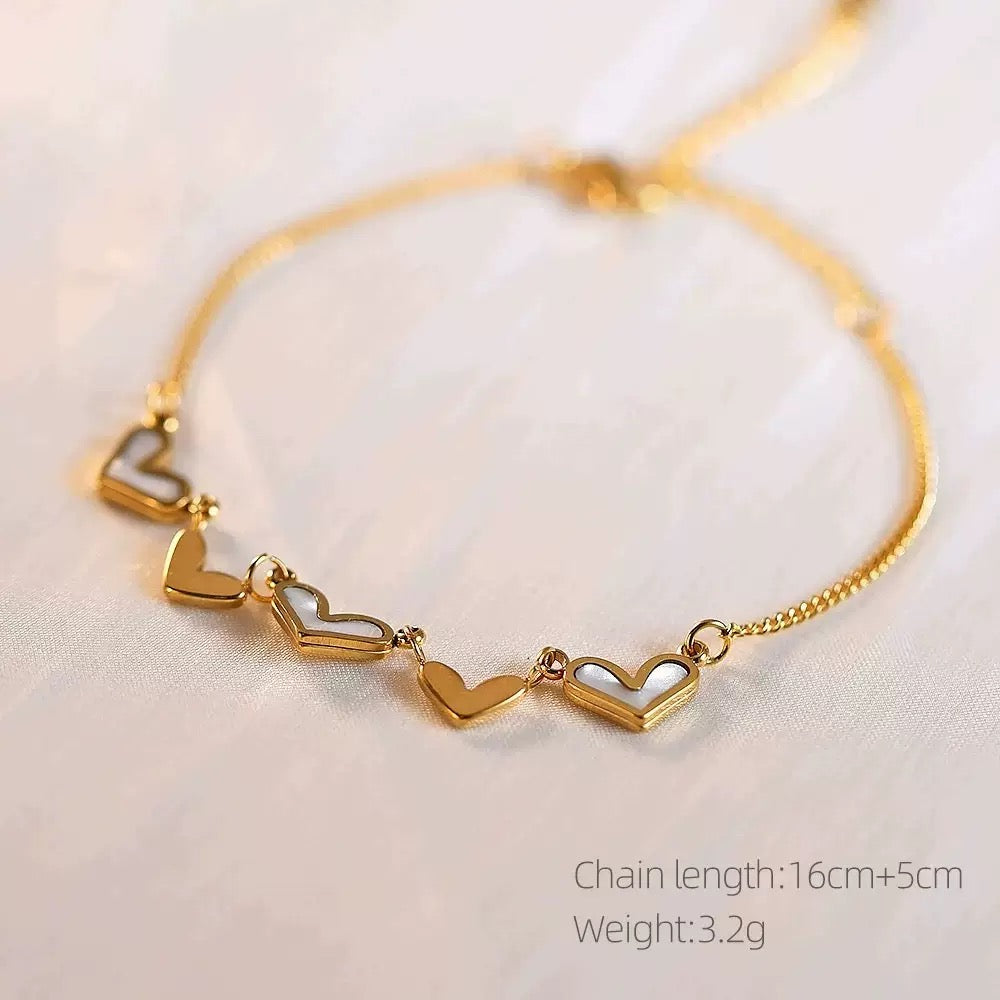 pulseira banhada a ouro #63