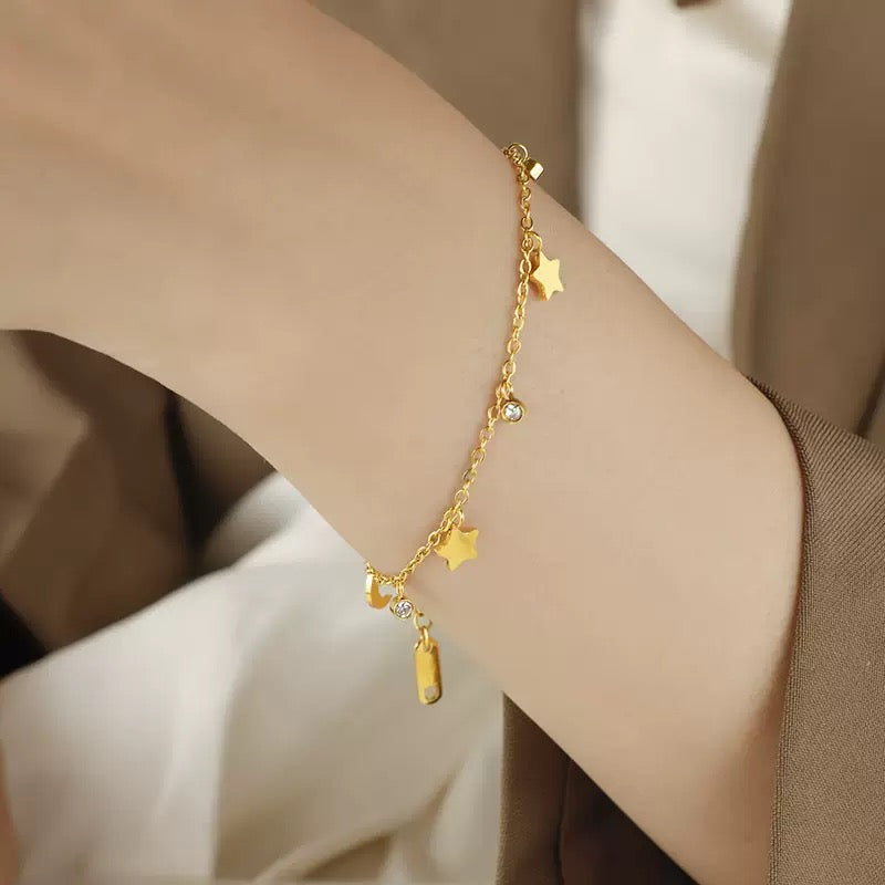 pulseira banhada a ouro #23