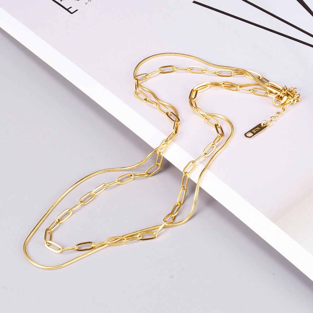 18k #25 plated necklace