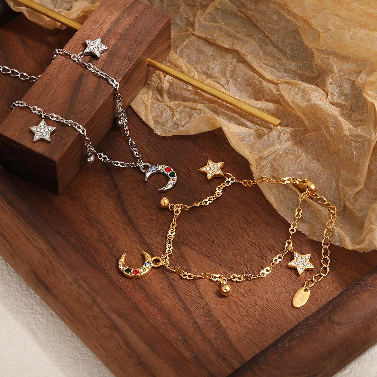 pulseira banhada a ouro #21