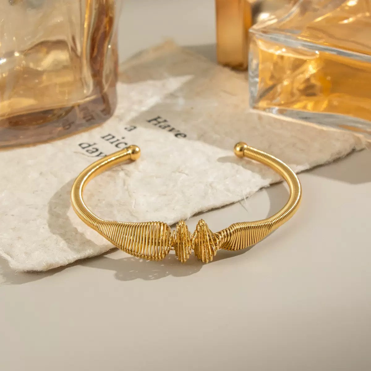 pulseira banhada a ouro #12