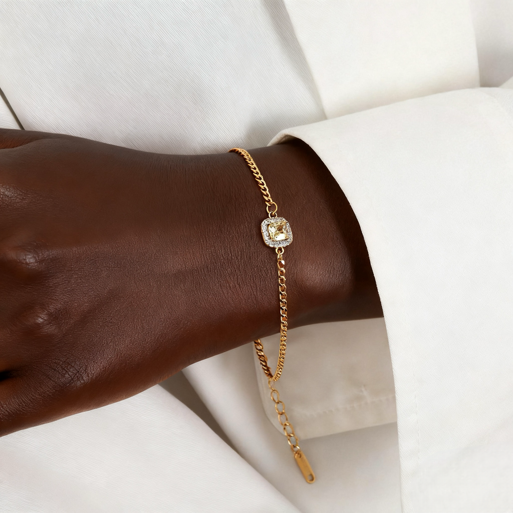 pulseira banhada a ouro #38