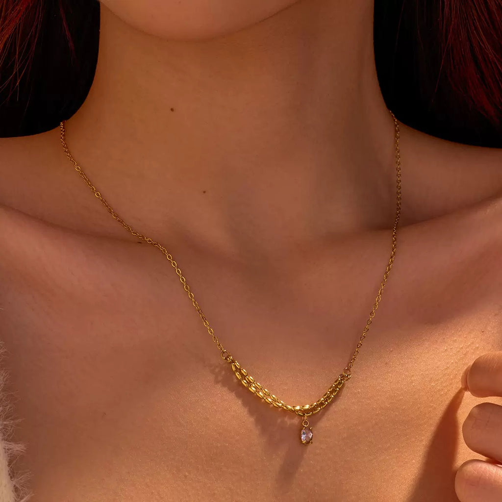 Colar banhado a ouro #16