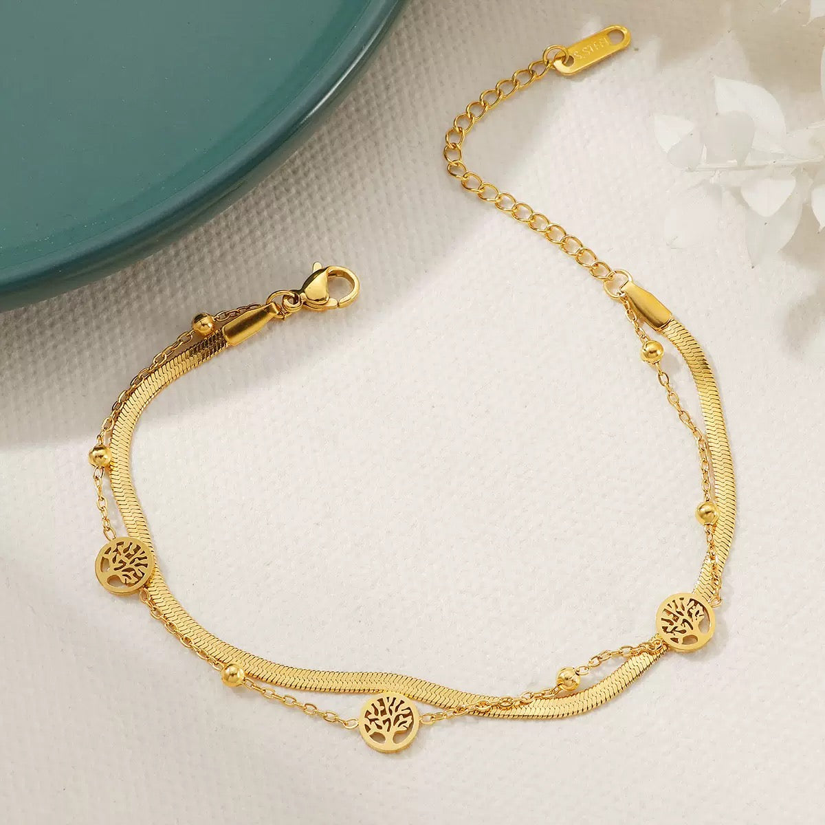 pulseira banhada a ouro #17