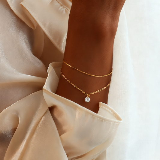 pulseira banhada a ouro #26