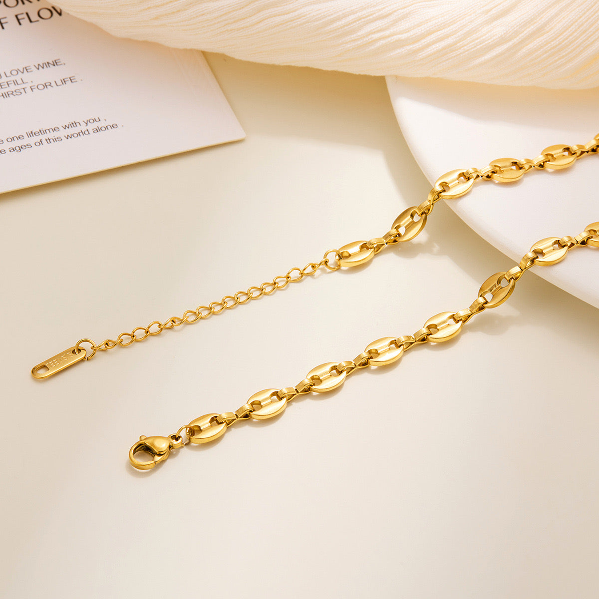 pulseira banhada a ouro #43