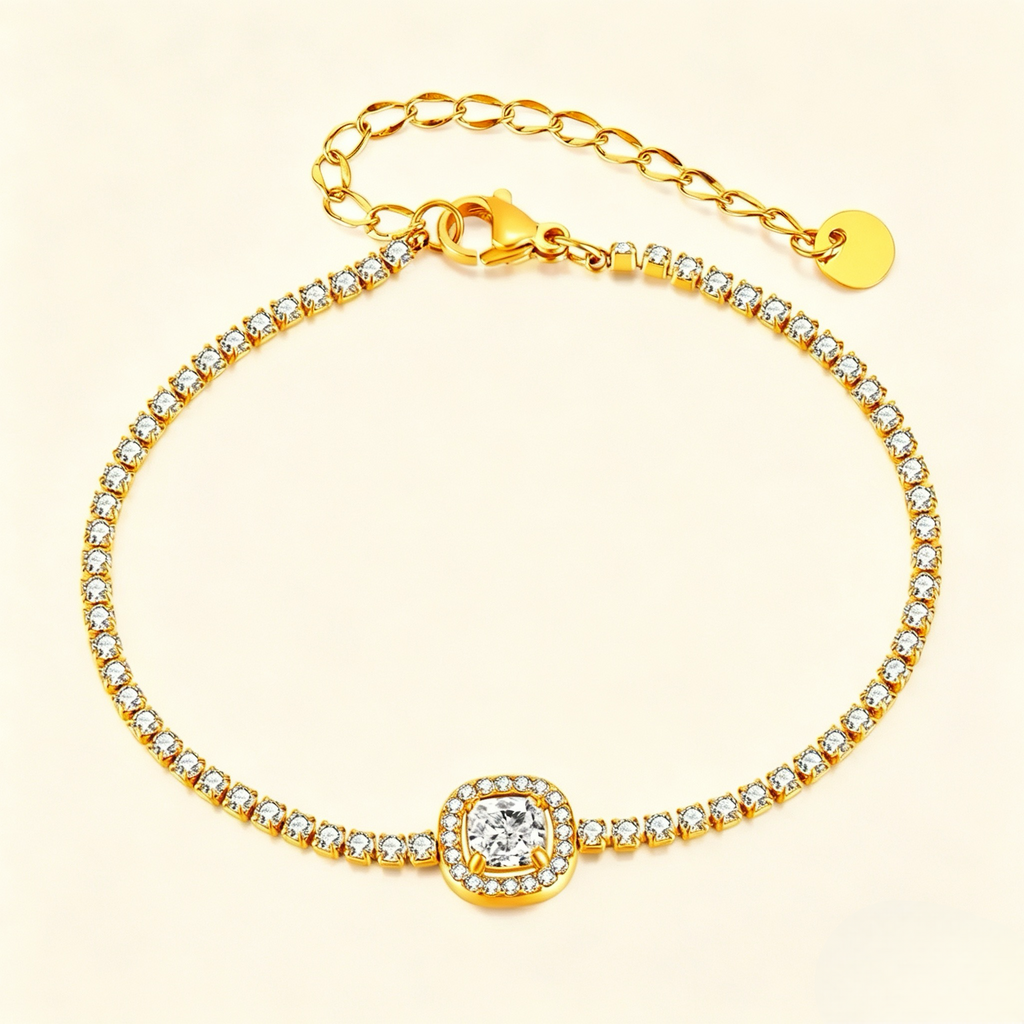 pulseira banhada a ouro #18