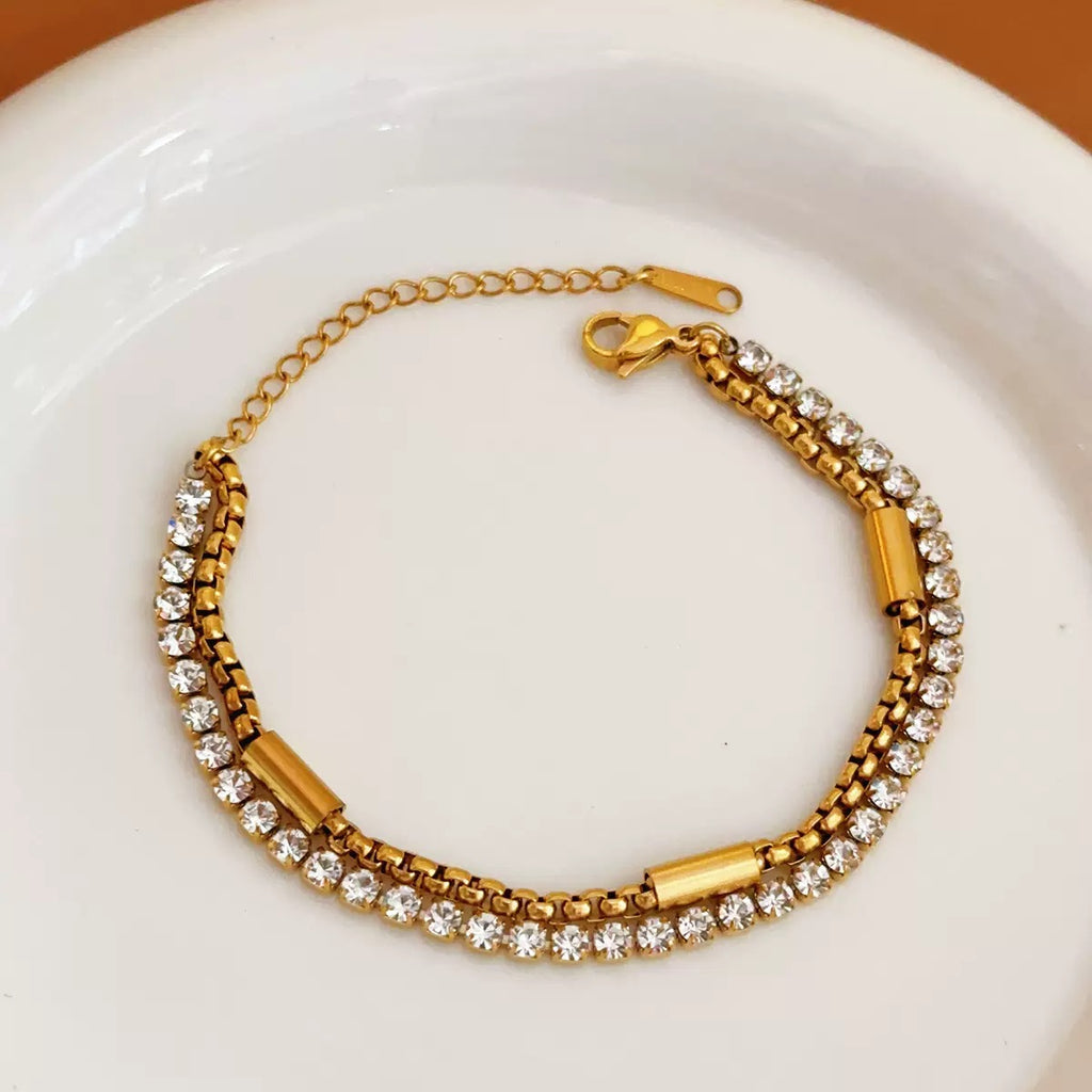 pulseira banhada a ouro #25