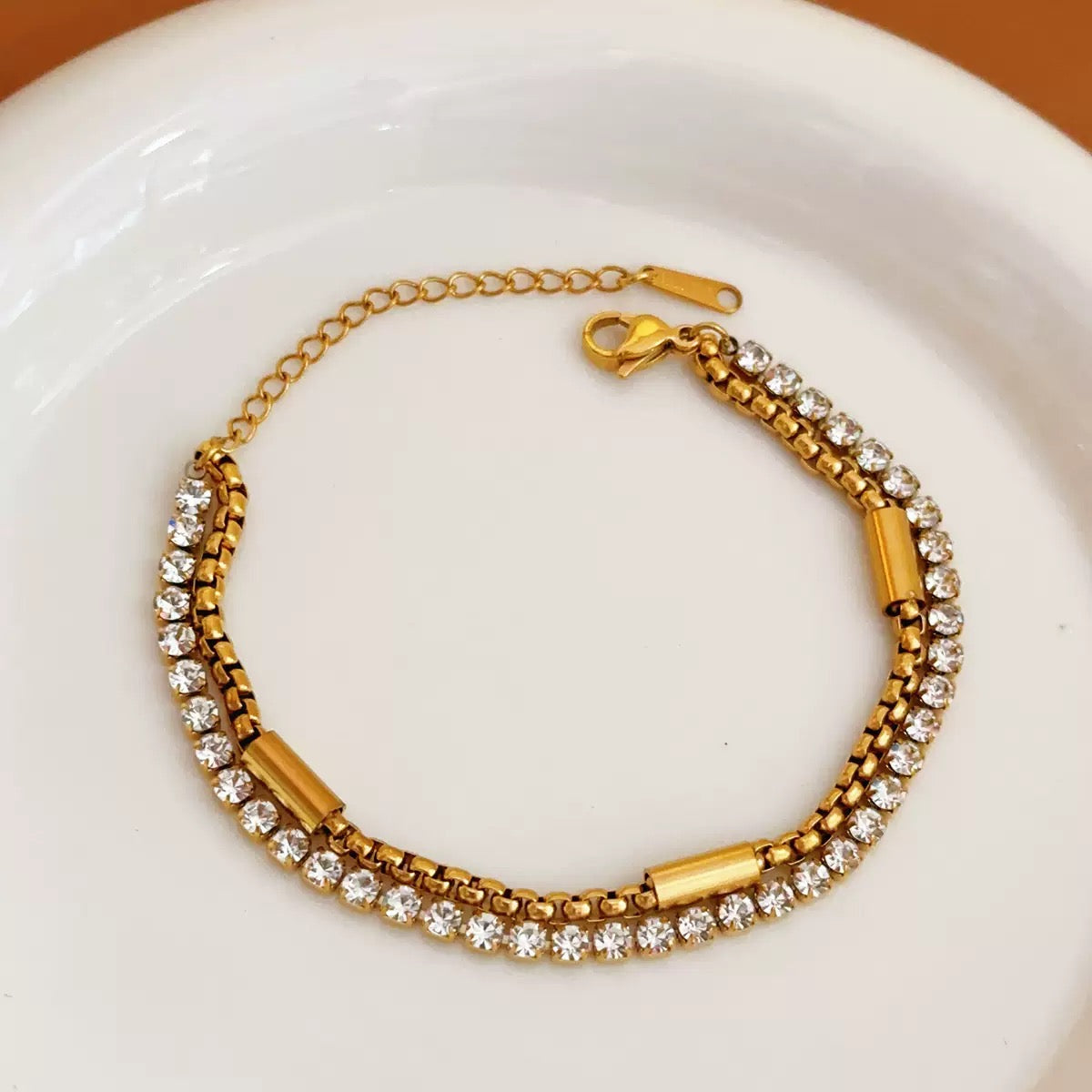 pulseira banhada a ouro #25