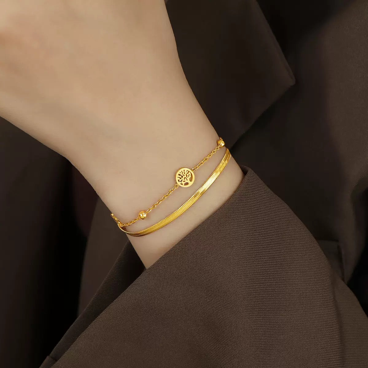 pulseira banhada a ouro #17