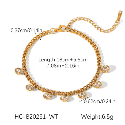 pulseira banhada a ouro #47