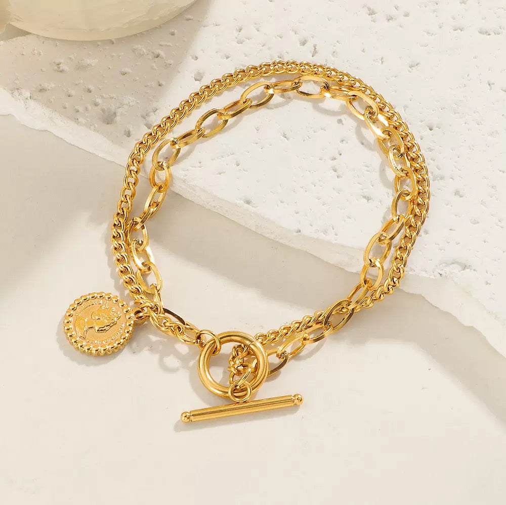 pulseira banhada a ouro #41