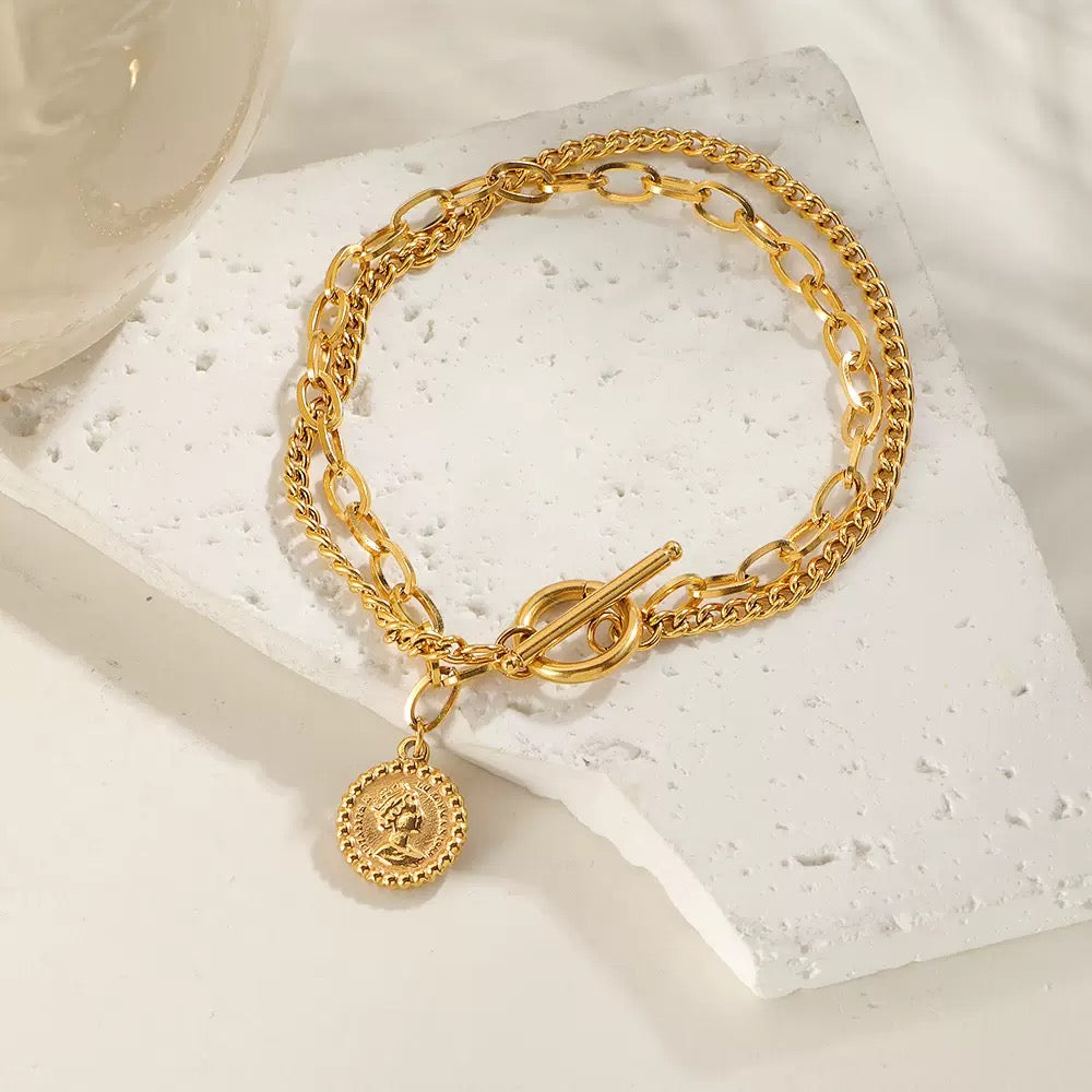 pulseira banhada a ouro #41