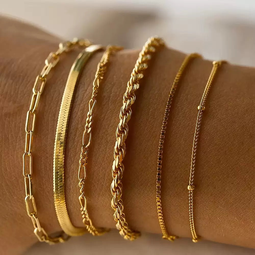 pulseira banhada a ouro #43