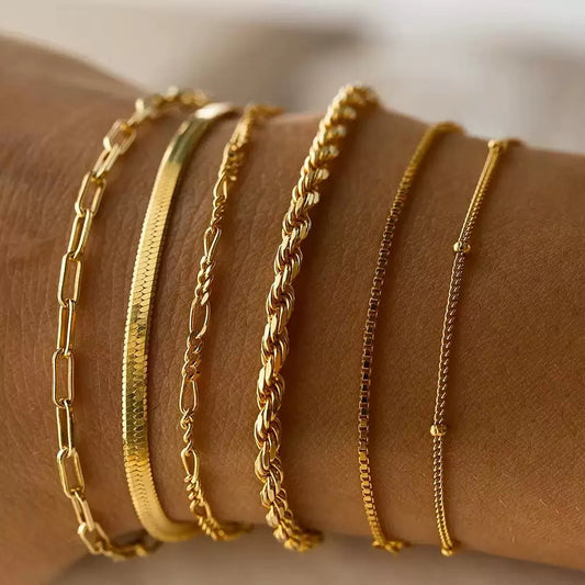 pulseira banhada a ouro #43