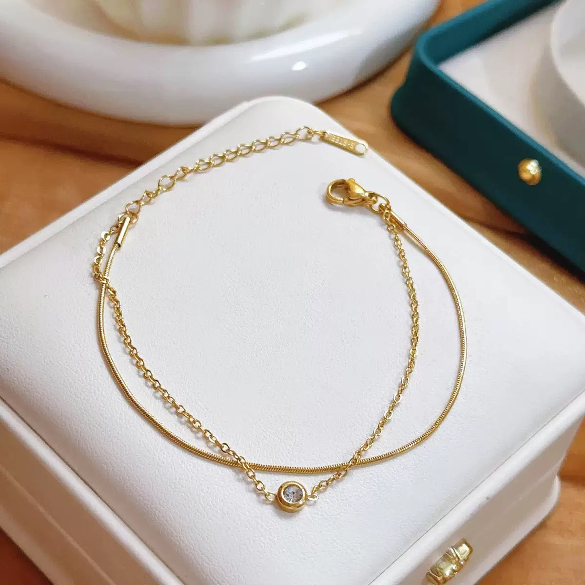 pulseira banhada a ouro #51