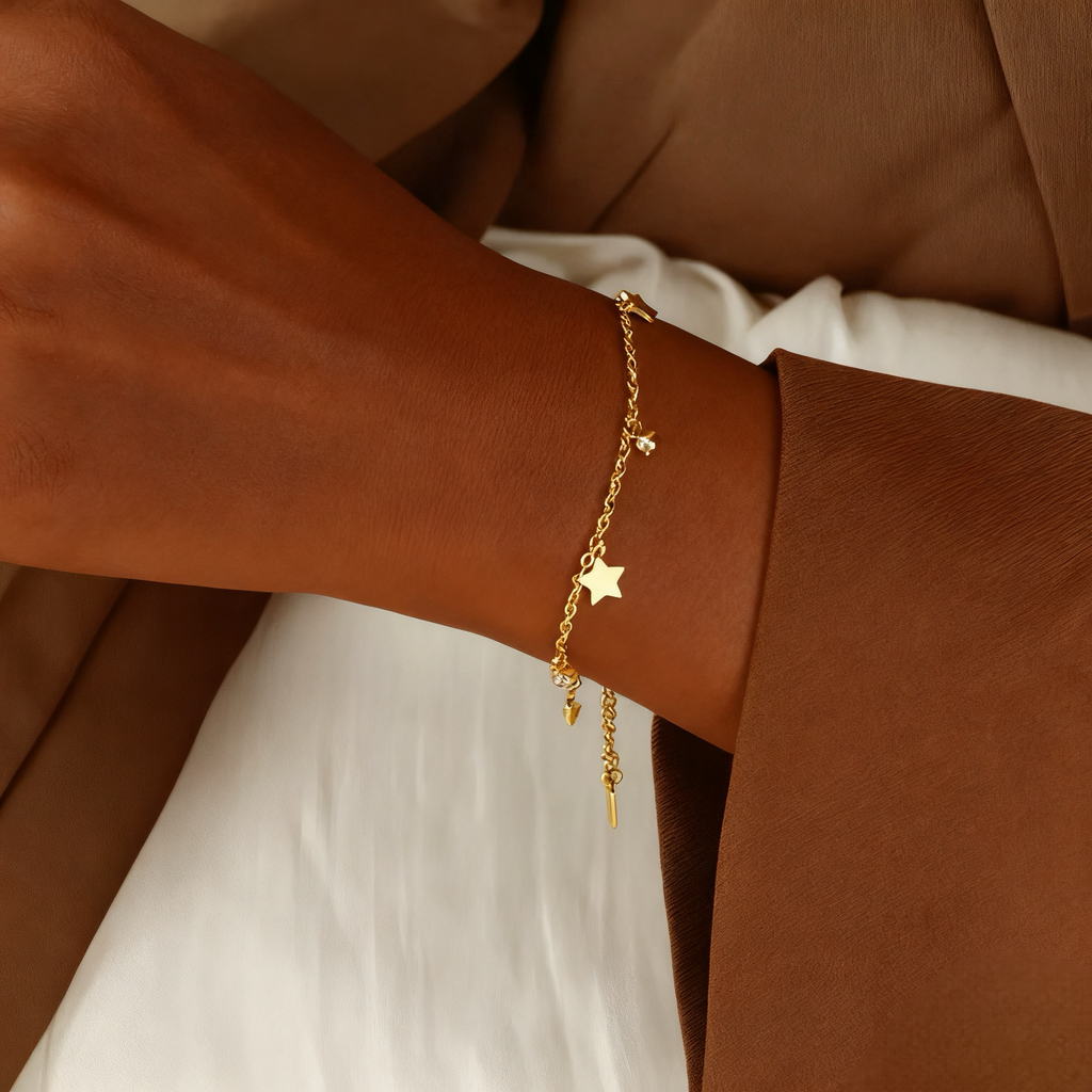 pulseira banhada a ouro #23