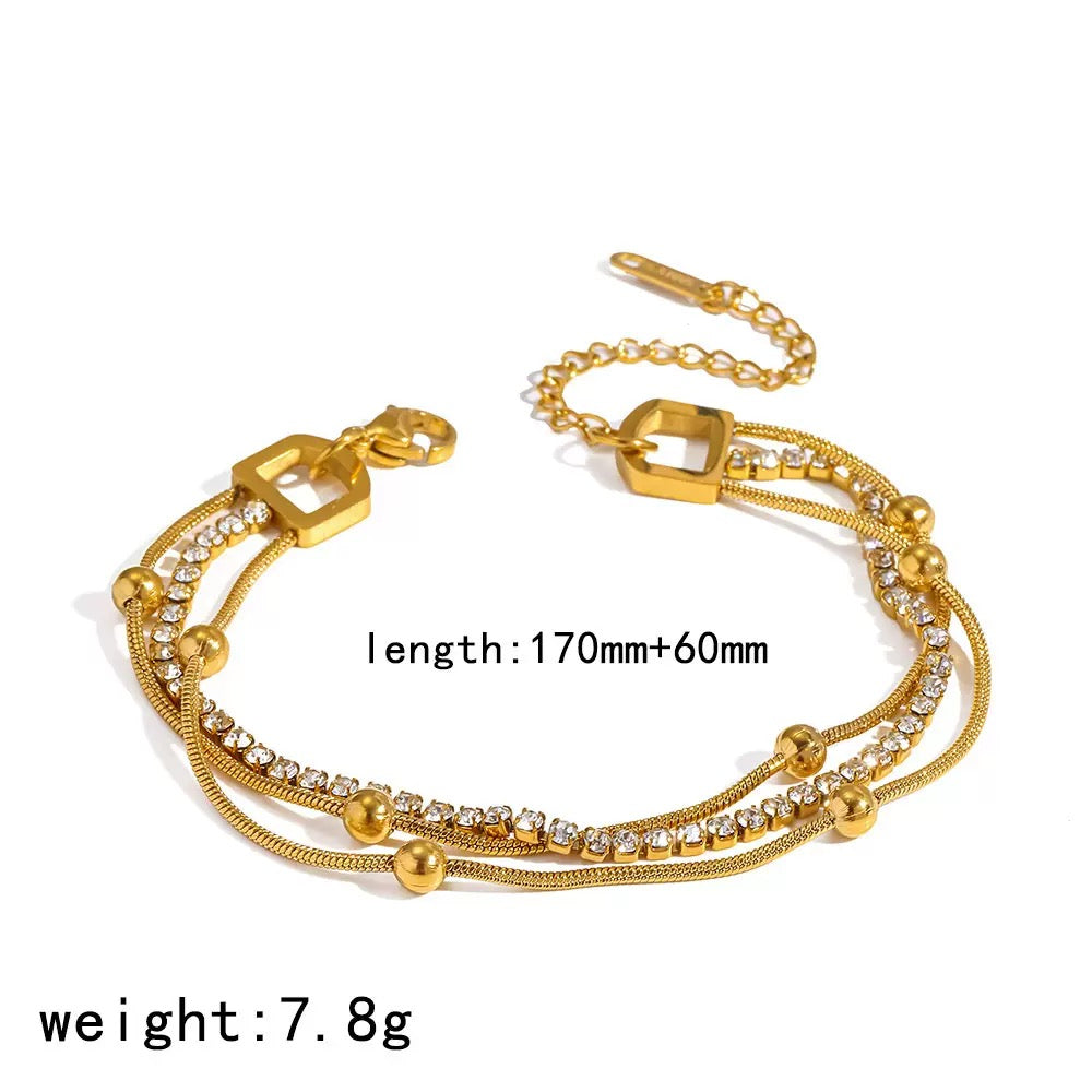 pulseira banhada a ouro #20