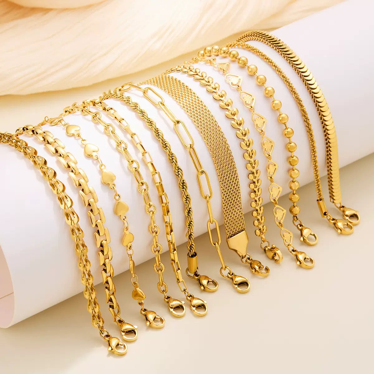 pulseira banhada a ouro #43