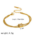pulseira banhada a ouro #32