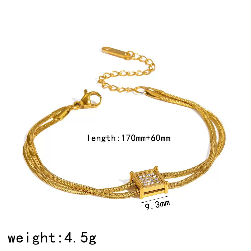 pulseira banhada a ouro #32
