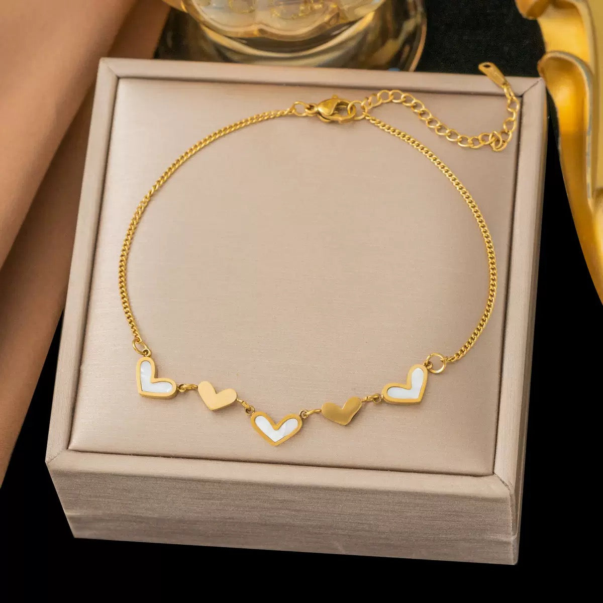 pulseira banhada a ouro #64