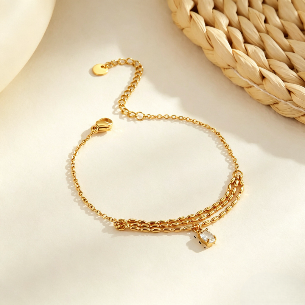 pulseira banhada a ouro #22
