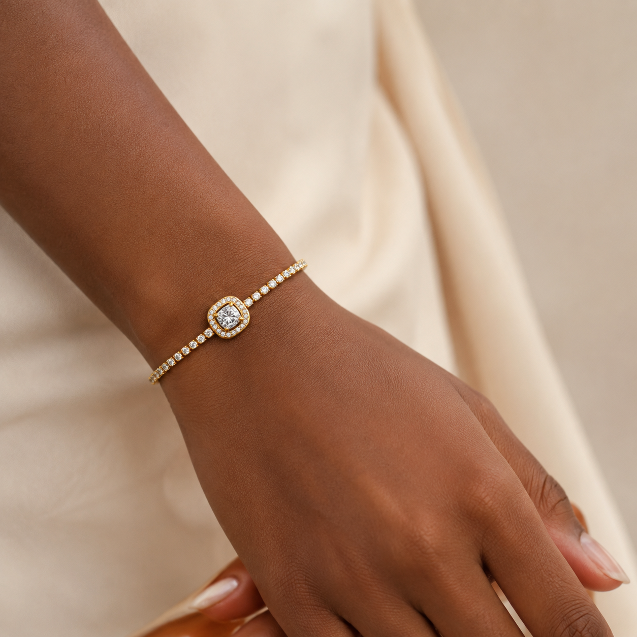 pulseira banhada a ouro #18