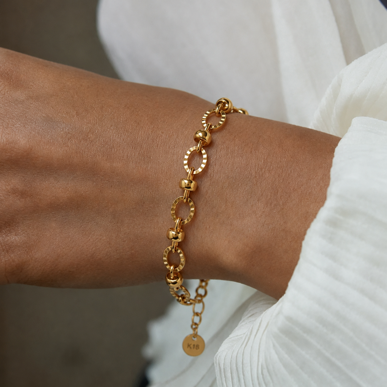 pulseira banhada a ouro #63