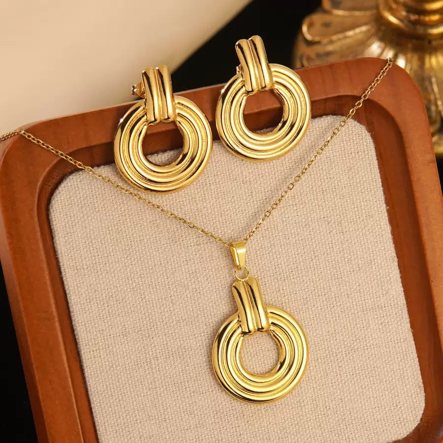 Brinco e colar conjunto #03
