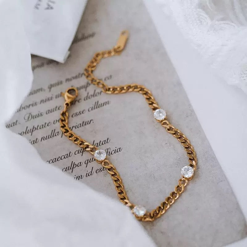 pulseira banhada a ouro #22