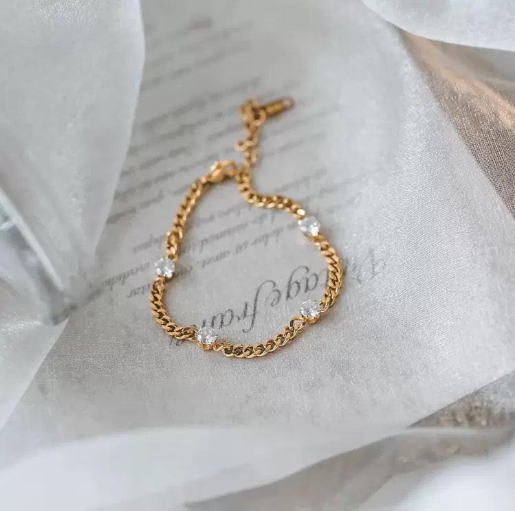 pulseira banhada a ouro #22