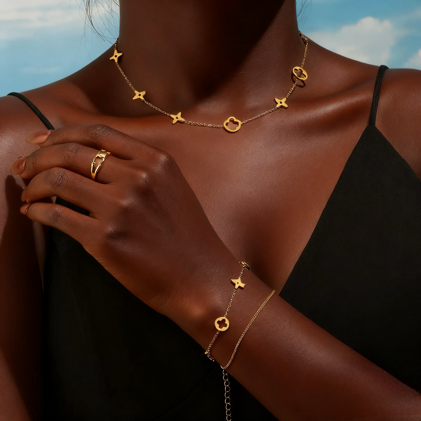 pulseira banhada a ouro #09