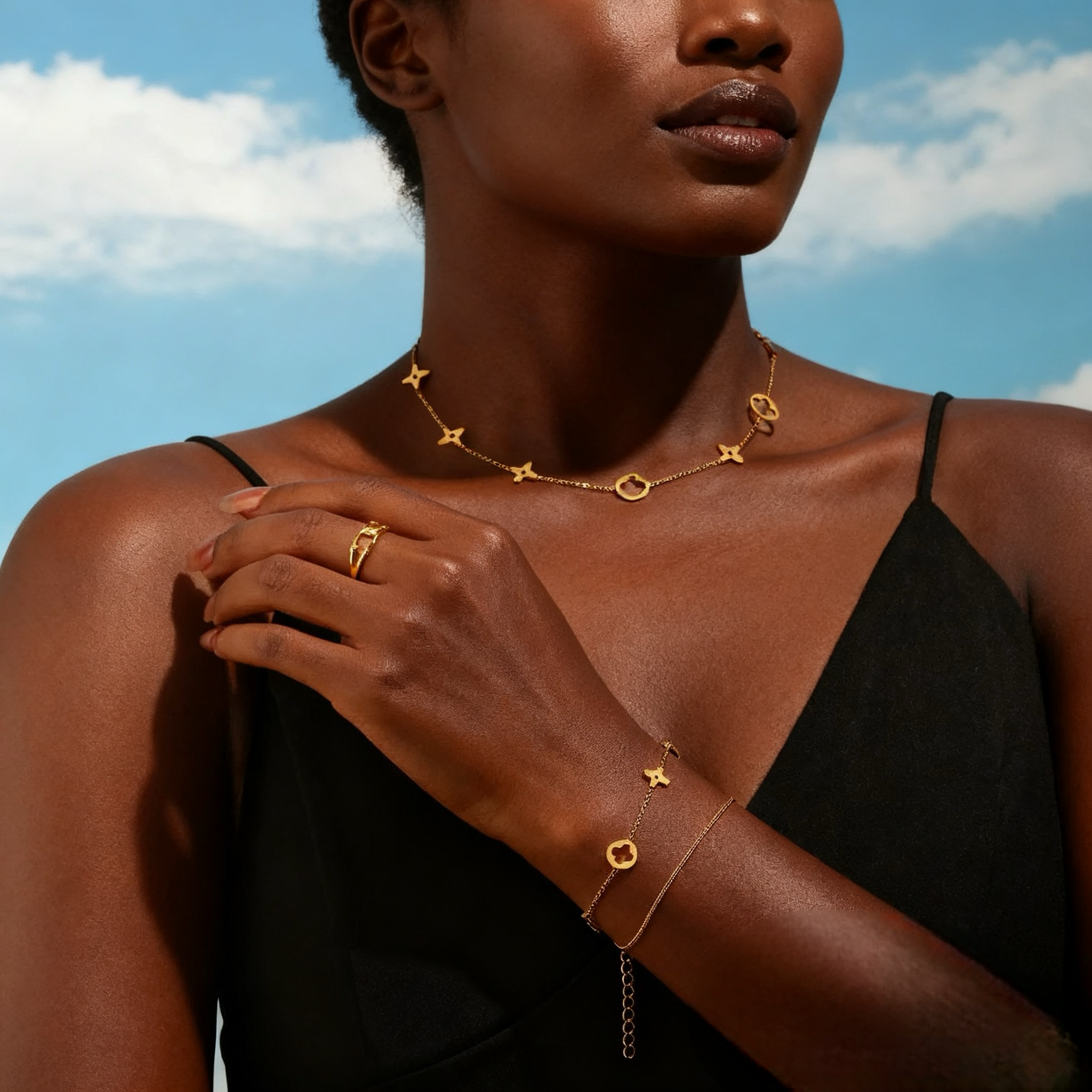 Colar banhado a ouro #41