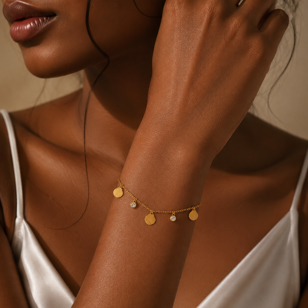 pulseira banhada a ouro #61