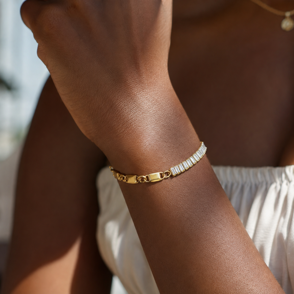 pulseira banhada a ouro #12