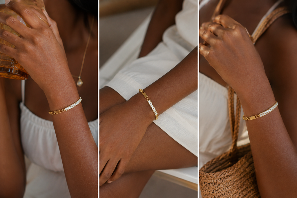 pulseira banhada a ouro #12