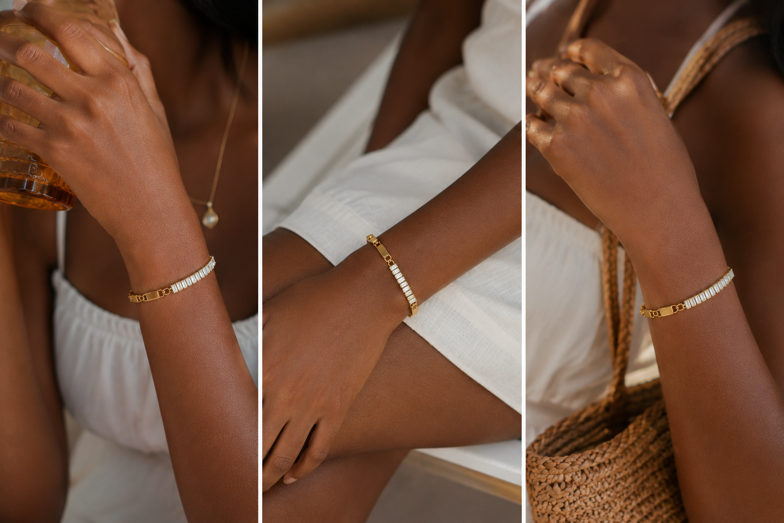 pulseira banhada a ouro #12