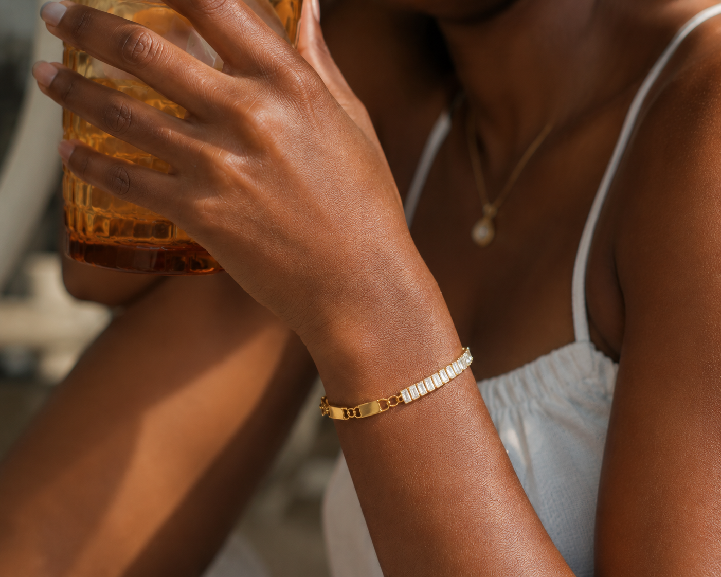 pulseira banhada a ouro #12