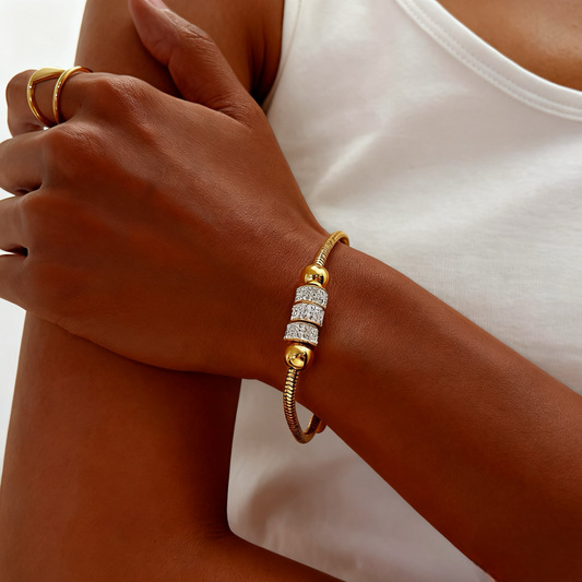 pulseira banhada a ouro #32