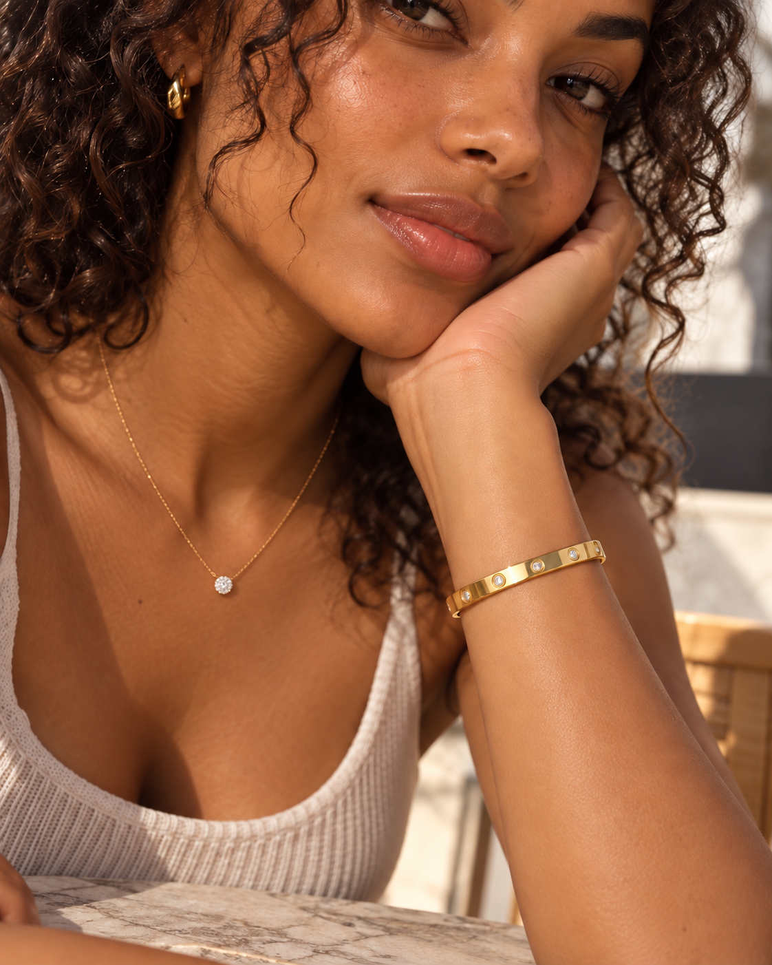 gold plated bracelet #33