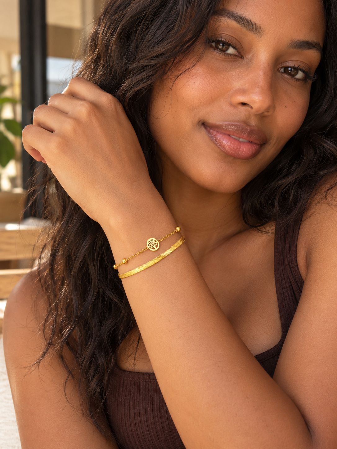 pulseira banhada a ouro #17