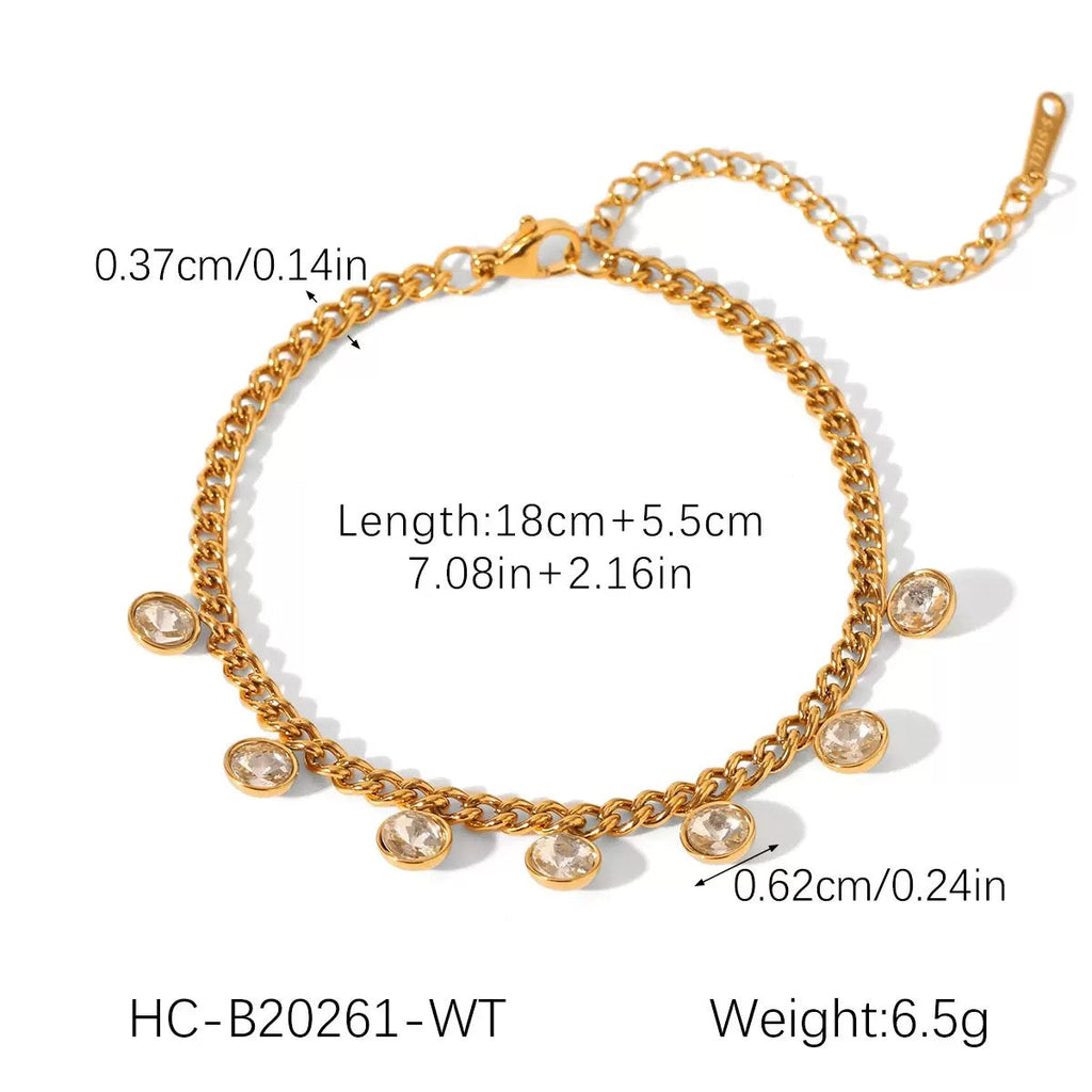 pulseira banhada a ouro #47