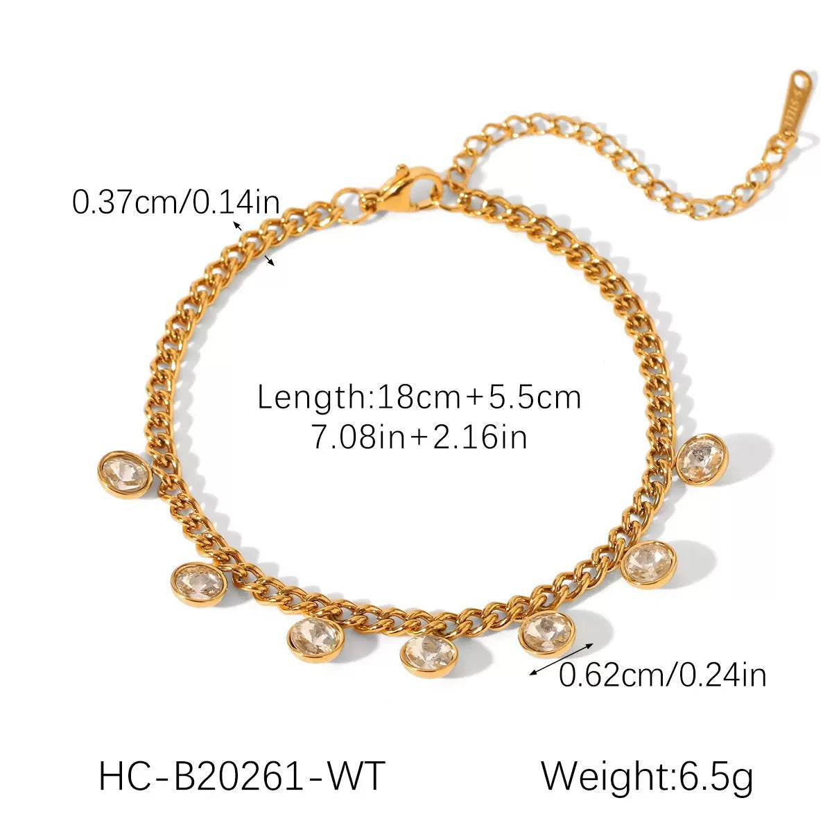 pulseira banhada a ouro #47