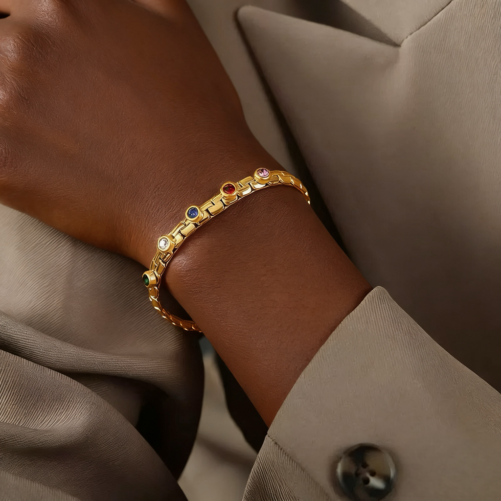 pulseira banhada a ouro #45