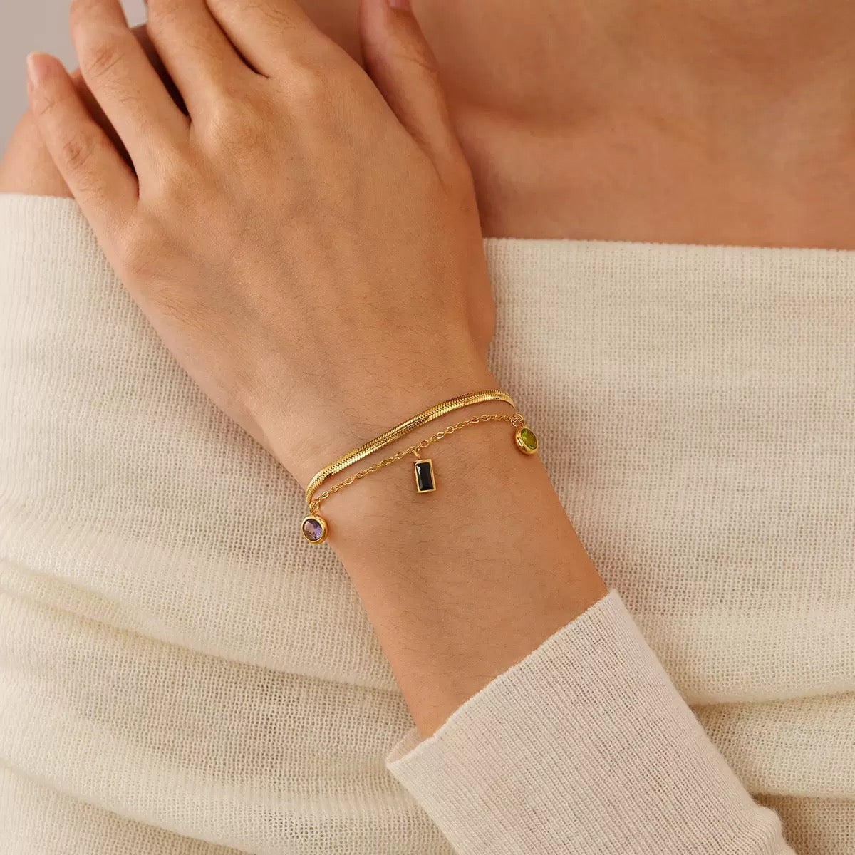 pulseira banhada a ouro #02